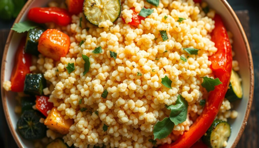 cous cous con zucchine e verdure