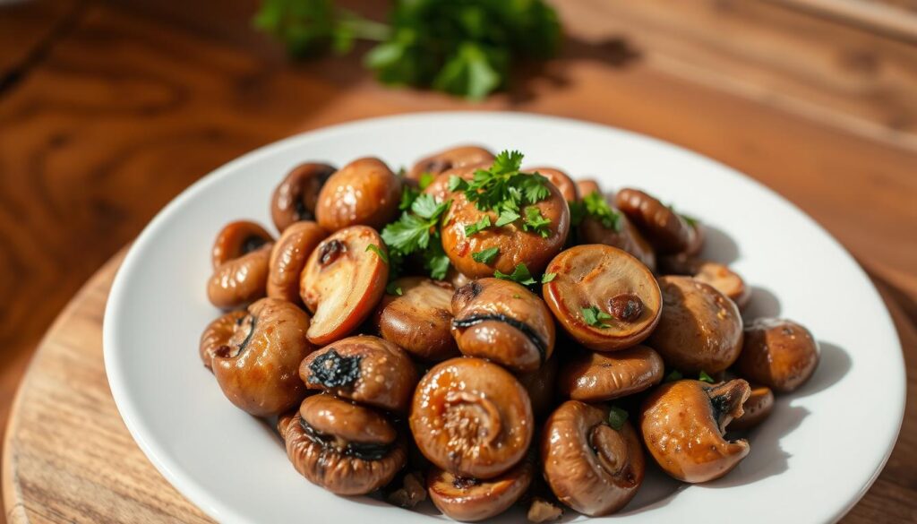 funghi trifolati con prezzemolo