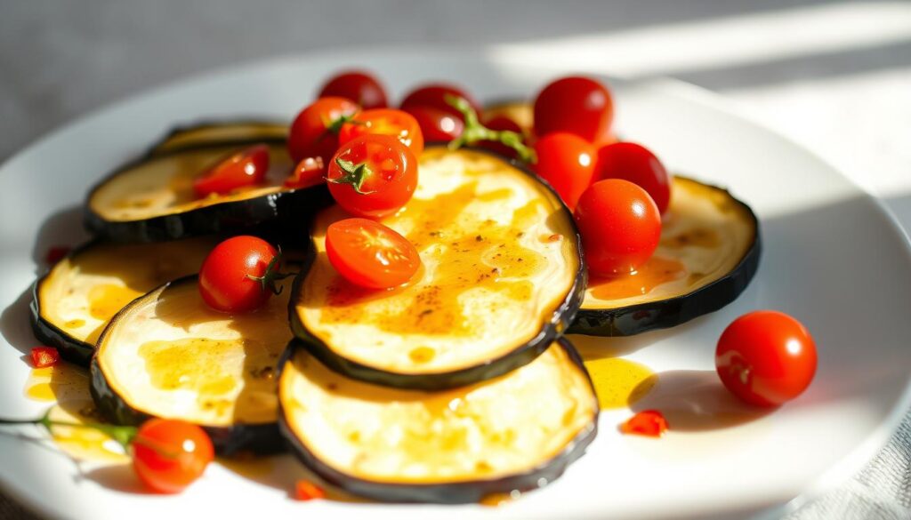 melanzane al vapore con pomodorini
