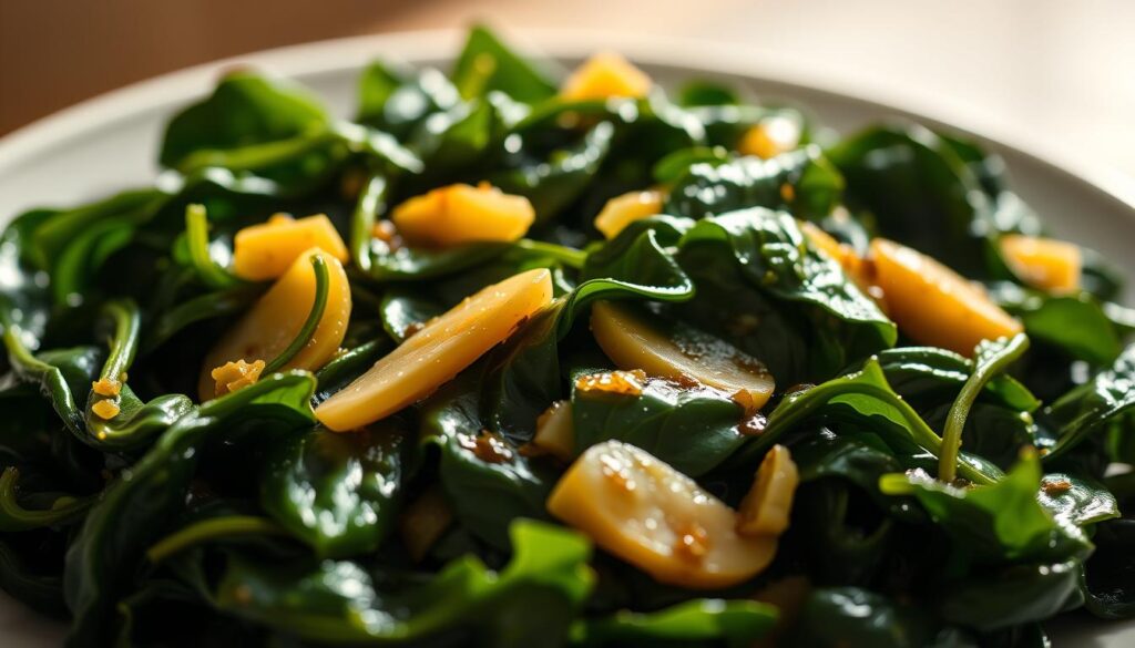 spinaci saltati all'aglio